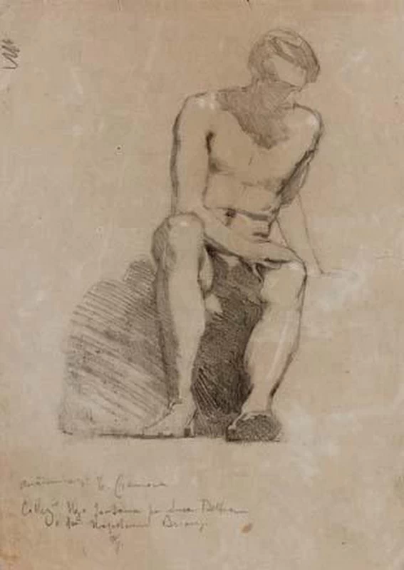 Figura di uomo seduto